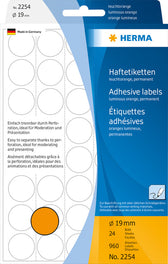 Etiket HERMA 2254 rond 19mm fluor oranje 960stuks - afbeelding 5