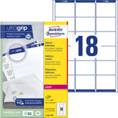 Etiket Avery L7161-100 63.5x46.6mm wit 1800stuks - afbeelding 2