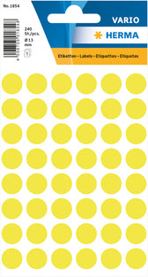 Etiket HERMA 1854 rond 12mm fluor geel 240stuks - afbeelding 5