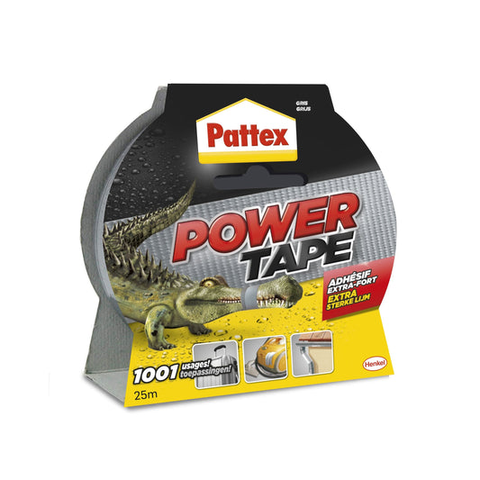 Plakband Pattex 50mmx25m power tape grijs