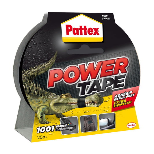 Plakband Pattex 50mmx25m power tape zwart