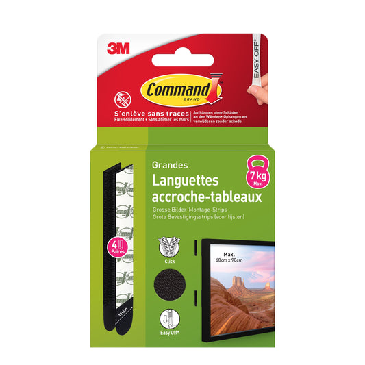 Bevestigingsstrip Command groot klik vast 7.2kg zw
