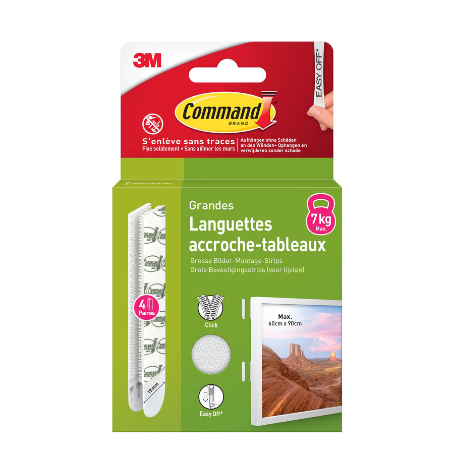 Bevestigingsstrip Command groot klik vast 7.2kg wt