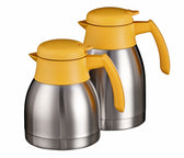 Thermoskan Bravilor dubbelwandig 1 liter RVS geel - afbeelding 2