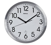 Wandklok MAUL Move RC 305x45mm alu wt batterij