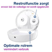 Toiletpapierdispenser Tork T2 jumbo klein wit - afbeelding 6