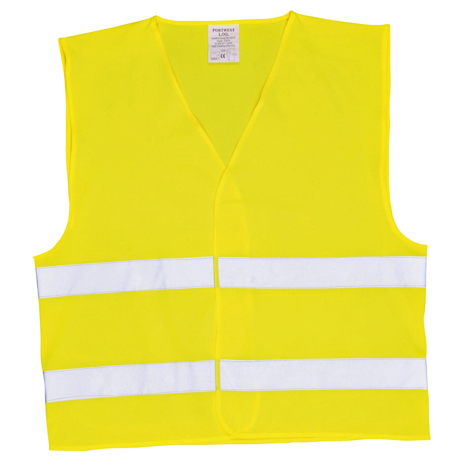 Veiligheidsvest Leina met opdruk BHV geel
