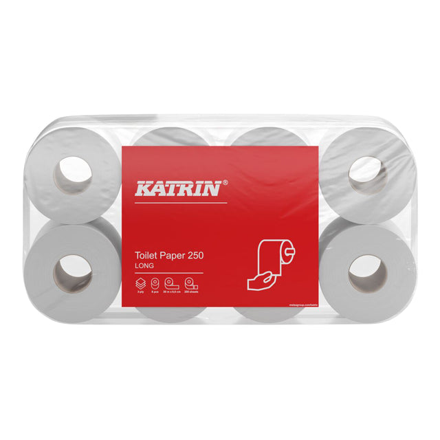 Toiletpapier Katrin 3laags 250 vel wit 104872
