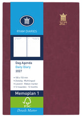 Agenda 2026 Ryam Memoplan 1 Mundior 1d/1p bordeaux