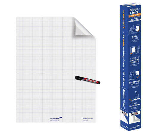 Magic Chart Legamaster flip 600x800mm wt ruit 25v