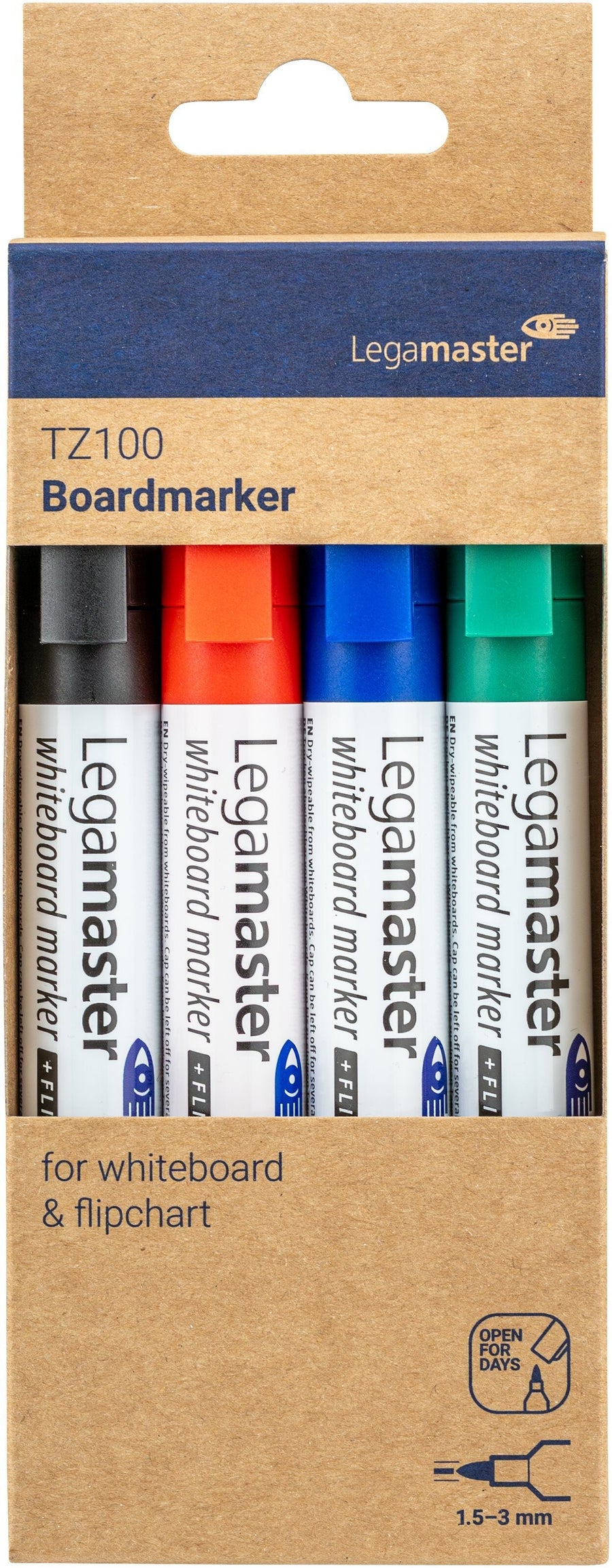 Whiteboardmarker Legamaster TZ100 2mm 4st ass