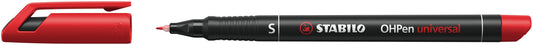 Viltstift STABILO OHP 841/40 rond SF rood