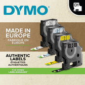 Labeltape Dymo LabelManager D1 polyester 12mm wit - afbeelding 5