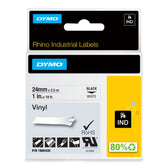 Labeltape Dymo Rhino industrieel vinyl 24mm wit