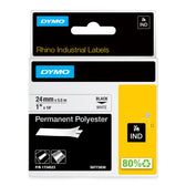 Labeltape Dymo Rhino industrieel polyester 24mm wt