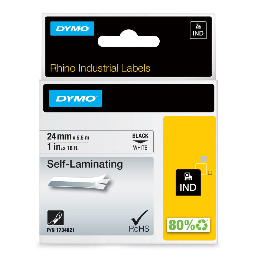 Labeltape Dymo Rhino industrieel 24mm wit