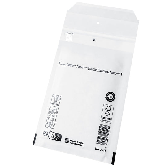 A11 Luchtkussen Enveloppen Wit, 100 x 165 mm Per doos (200 stuks)