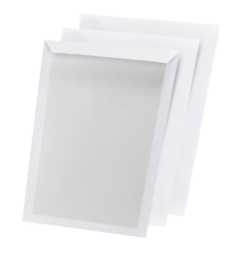 Bordrugenvelop Classic KARTONNEN RUG wit 120 g/m² 262 x 371 mm