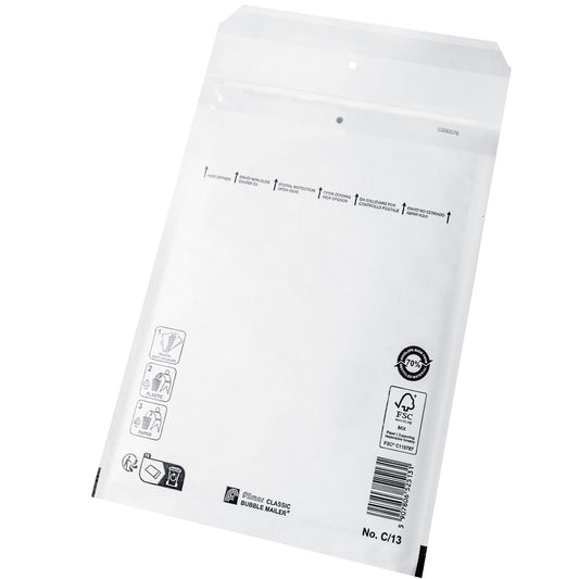C13 Luchtkussen Enveloppen Wit, 150 x 220 mm Per doos (100 stuks)