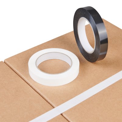Handmatige omsnoeringstape zwart 80µ 19 mm x 66 m