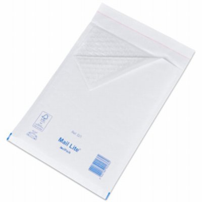 Witte luchtkussenenvelop D/1 200 x 275 mm, zelfklevend