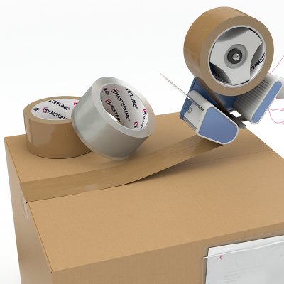 Handmatige tape 28µ bruin 75mm x 100m lijm: Hotmelt