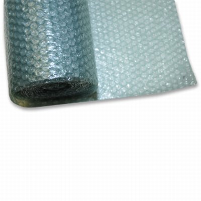 Luchtkussenfolie transparant groen 100% gerecycleerd 1000mm x 100m