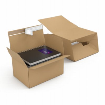 Bruine postdoos 310 x 230 x 160 mm van B-golf golfkarton (Packfix)