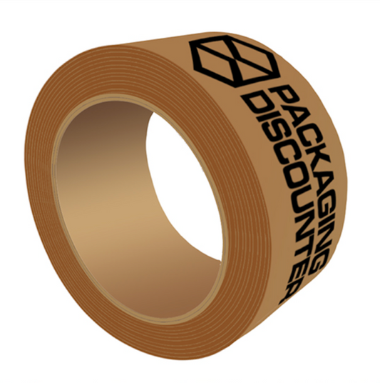 Kraft solvent tape bedrukt - 1 kleur
