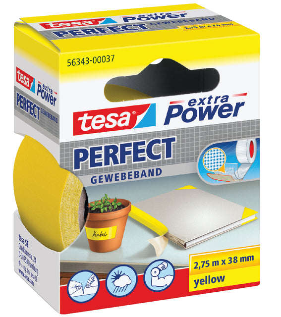 Textieltape tesa Perfect 2.75mx38mm geel