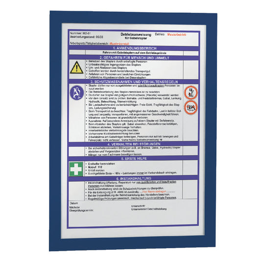 Duraframe Durable A4 zelfklevend donkerblauw