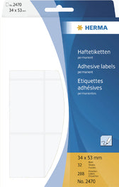 Etiket HERMA 2470 34x53mm wit 288stuks