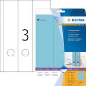 Rugetiket HERMA 5138 breed/lang 61x297mm zkl blauw