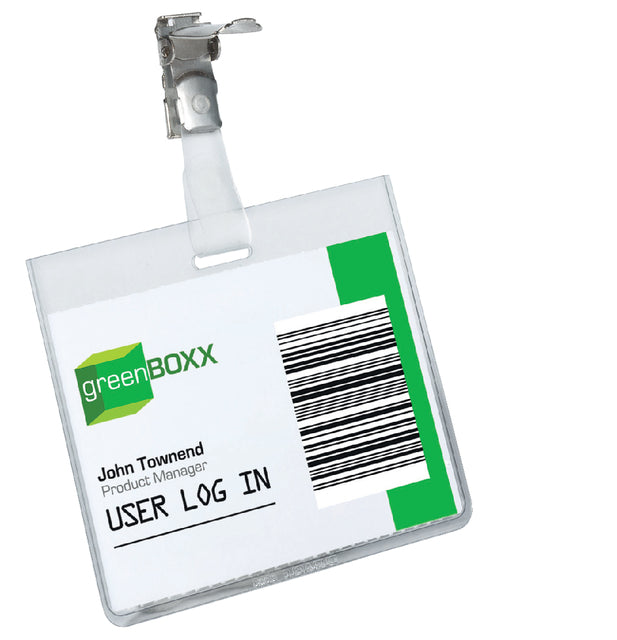 Badge Durable 8003 clip liggend gesloten 60x90mm