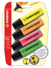 Markeerstift STABILO BOSS 70/4 4st assorti