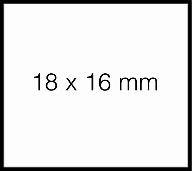 Prijsetiket 18x16mm Sato Duo 16 permanent wit