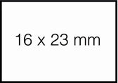 Prijsetiket 16x23mm Sato Duo 20 permanent wit