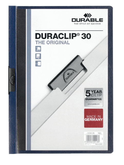 Klemmap Durable Duraclip A4 3mm 30v nbl