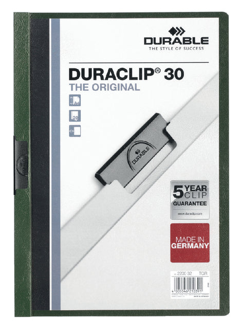 Klemmap Durable Duraclip A4 3mm 30v dgn