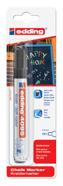 Krijtstift edding 4095 rond 2-3mm zwart