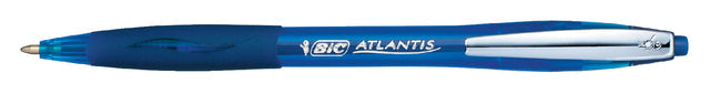 Balpen Bic Atlantis soft clic M blauw