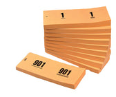 Nummerblok 42x105mm nummering 1 1000 oranje 10st
