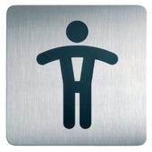 Infobord pictogram Durable vierkant wc heren 150mm