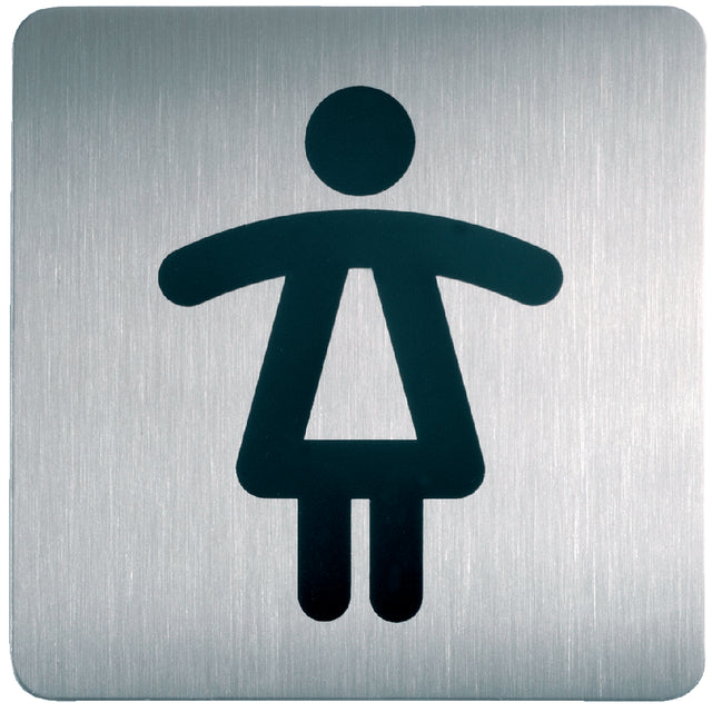 Infobord pictogram Durable vierkant wc dames 150mm