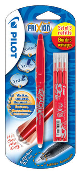 Rollerpen PILOT friXion BL-FR7 M +  3 vull rood