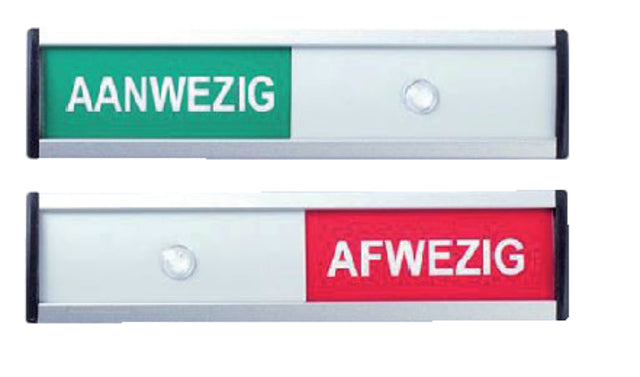 Infobord aanwezig afwezig 125x30mm