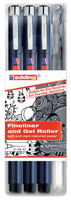 Viltstift edding 1800/2185/4S tangle assorti