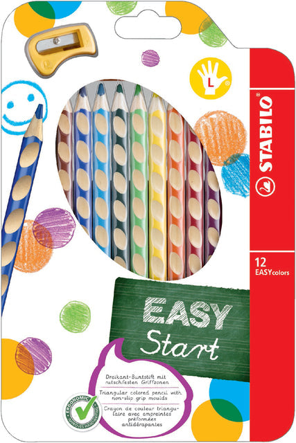 Kleurpotlood STABILO 331 Easycolors lh 12st ass