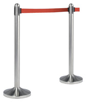 Afzetpaal Securit RVS met rolband 210cm rood - afbeelding 2
