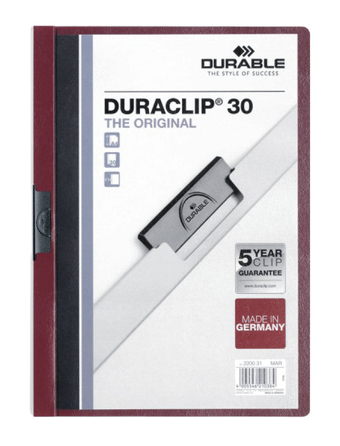 Klemmap Durable Duraclip A4 3mm 30v aub